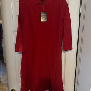 Boston Proper Vibrant Red Dress